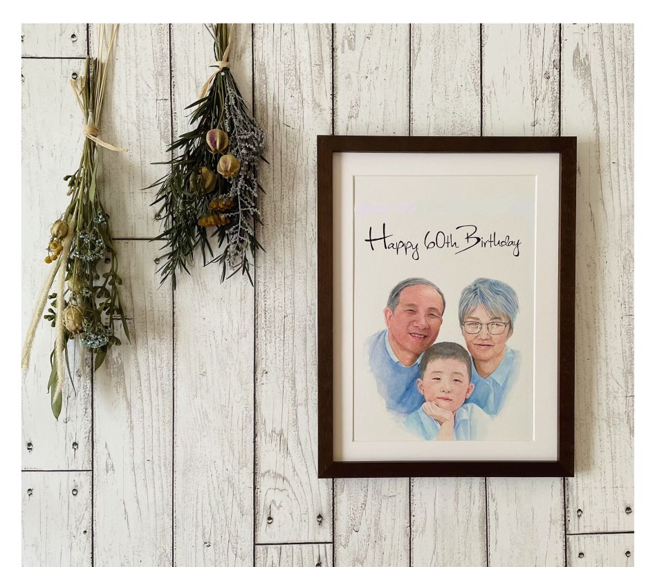 ���e�̊җ�j���̎���G�B���������3�l�Ŋy�������΂ށA�_�炩����ۂ̍�i�B�@